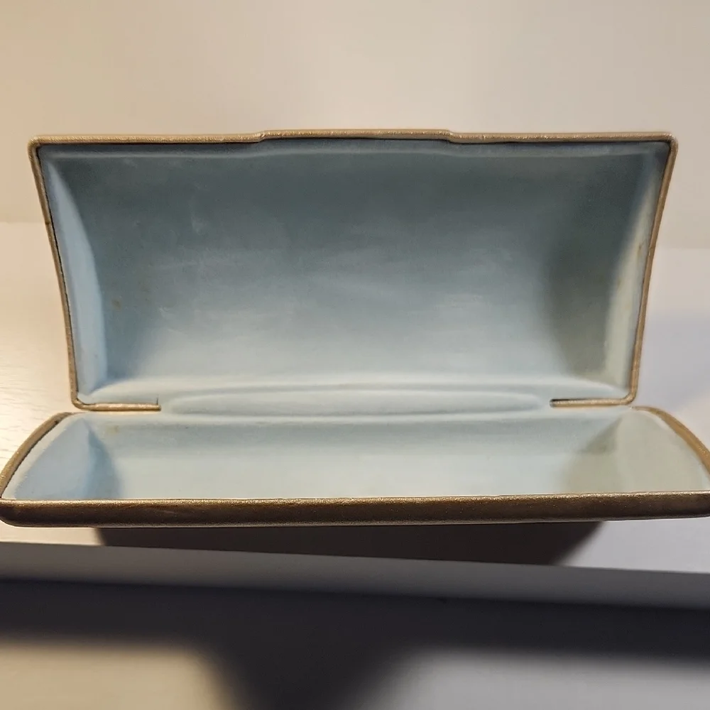 Bebe‎ Shimmering Gold Clamshell Glasses Case